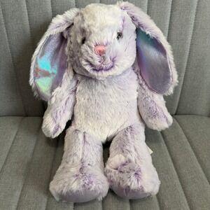 Build-A-Bear Pastel Pawlette Purple Bunny Plush Iridescent Ears NWT